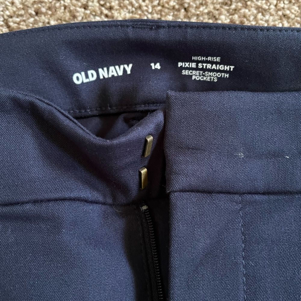 Old Navy Pixie Straight Dress Pants - navy blue - Picture 6 of 6